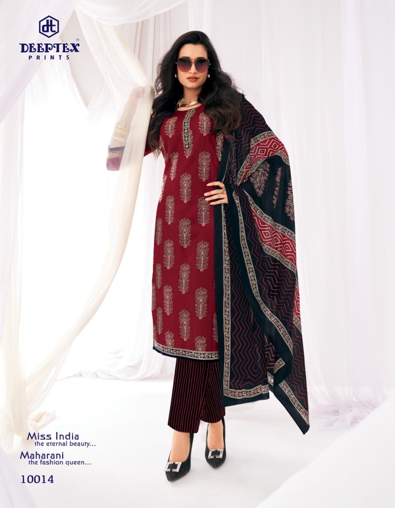Miss India Vol 100 By Deeptex Pure Cotton Printed Dress Material 